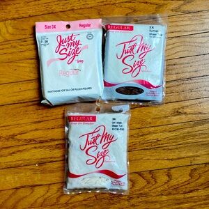 Vintage Just My Size Pantyhose Size 3X NIP